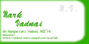 mark vadnai business card